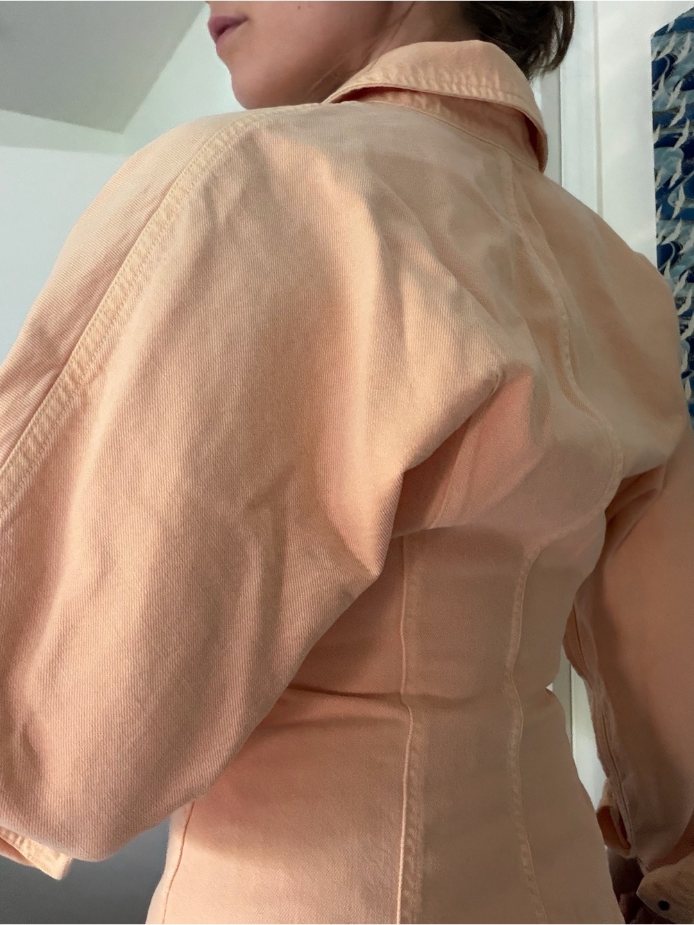 Women's Peach Button-Front Tailored Shirt Jacket - AGOLDE